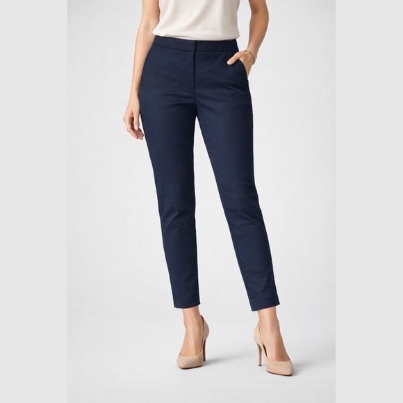 Vince Camuto Pants - Vince Camuto Navy Ankle Pants Size 8 Stretch Slim Career 27” Inseam with Pockets